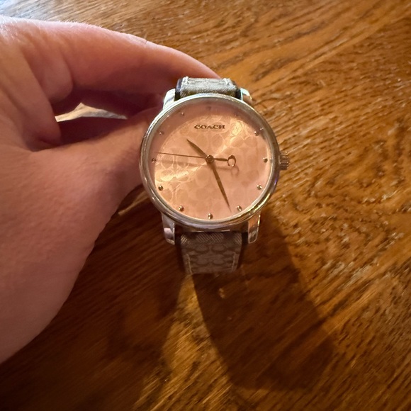 COACH Pink Dial Brown Logo Watch - Picture 8 of 11